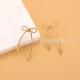 Fried Dough Twists Chain Bow Stainless Steel Earrings