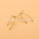 Fried Dough Twists Chain Bow Stainless Steel Earrings