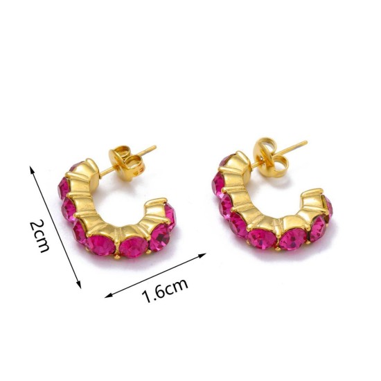 Irregular geometry stainless steel earrings