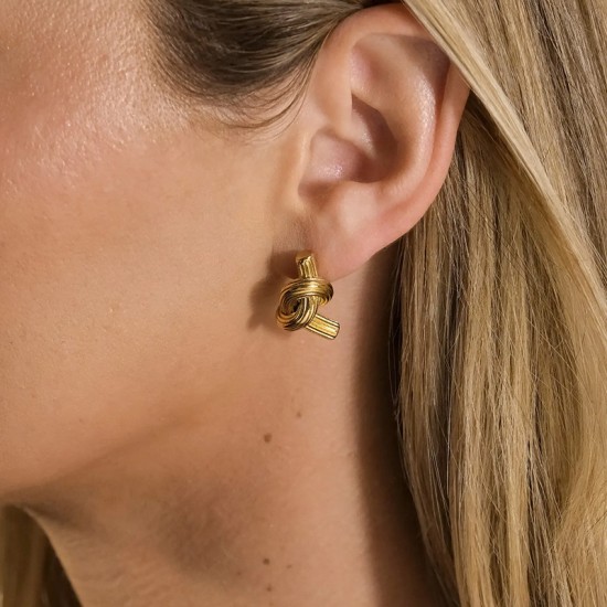 Fried Dough Twists stainless steel earrings