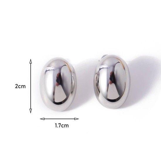 Simple geometric stainless steel earrings