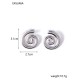 Mosquito coil, peach heart square stainless steel earrings
