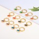 Zircon Eye Stainless Steel Earrings