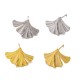 Ginkgo leaf stainless steel earrings