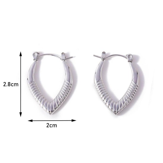 Simple geometric stainless steel earrings