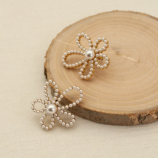 Butterfly Knot Pearl Stainless Steel Earrings