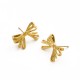 Bow shaped stainless steel earrings