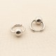 Spherical pendant stainless steel earrings