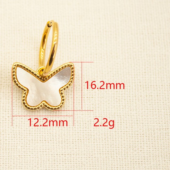 Bow shaped Beimu stainless steel earrings