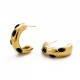 Natural stone stainless steel earrings