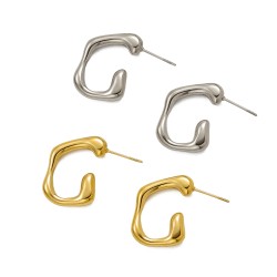 Irregular stainless steel earrings