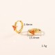 Colorful heart-shaped round triangular zircon stainless steel earrings