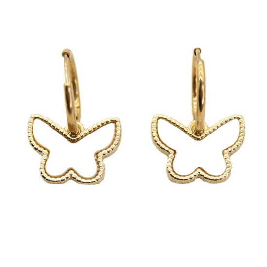 Bow shaped Beimu stainless steel earrings