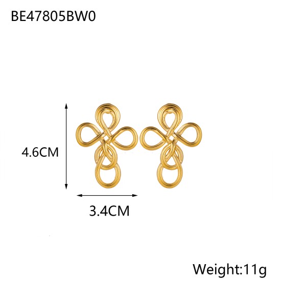 Tail pendant stainless steel earrings