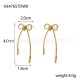 Fried Dough Twists Chain Bow Stainless Steel Earrings