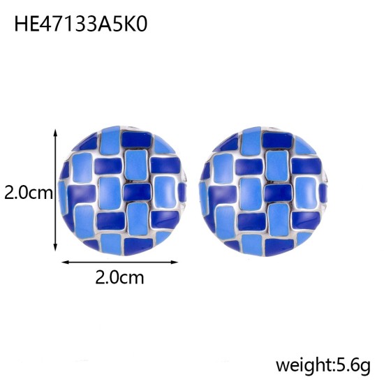 Half spherical drip oil stainless steel ear buckle