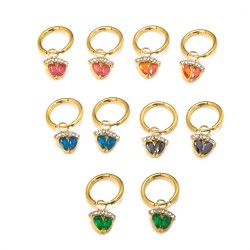 Crown zircon stainless steel earrings