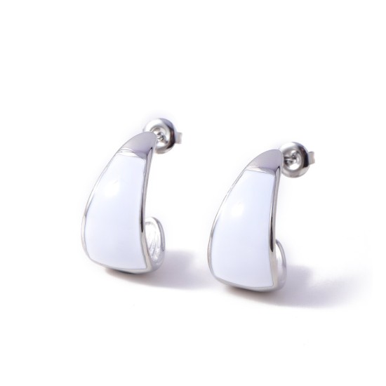 C-type oil dripping stainless steel earrings
