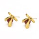 Cherry bow stainless steel earrings