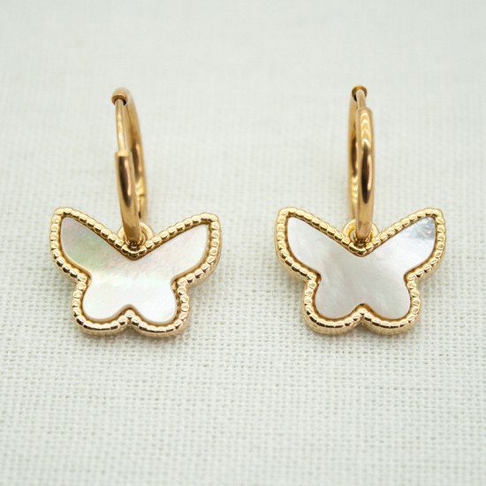 Bow shaped Beimu stainless steel earrings