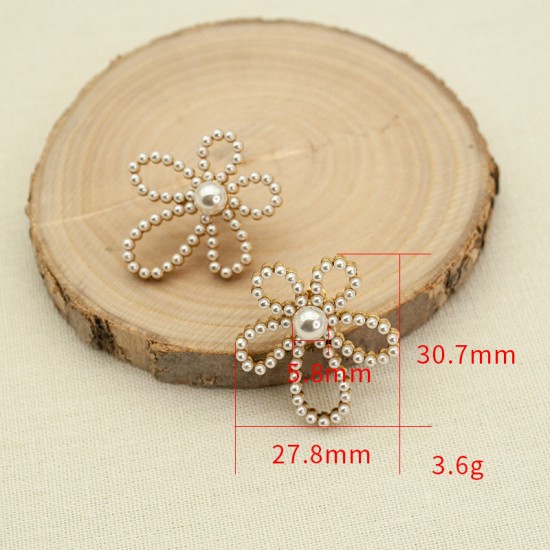 Butterfly Knot Pearl Stainless Steel Earrings