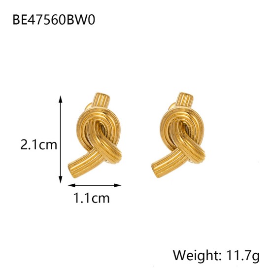 Fried Dough Twists stainless steel earrings