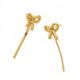 Butterfly knot tassel stainless steel earrings