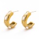 Natural stone stainless steel earrings
