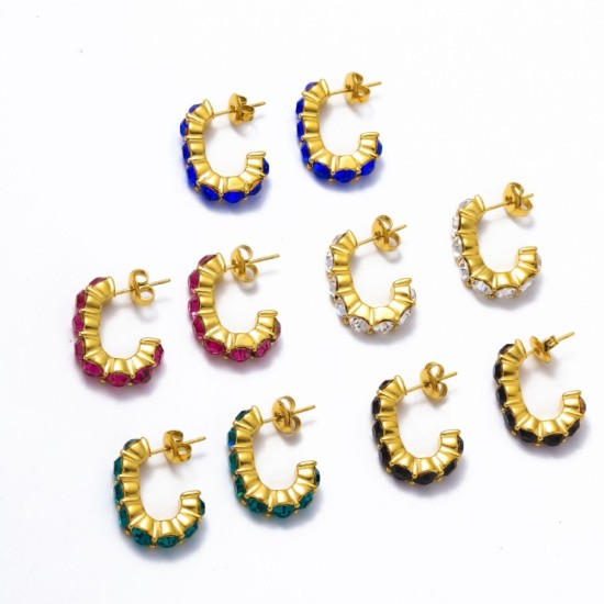 Irregular geometry stainless steel earrings