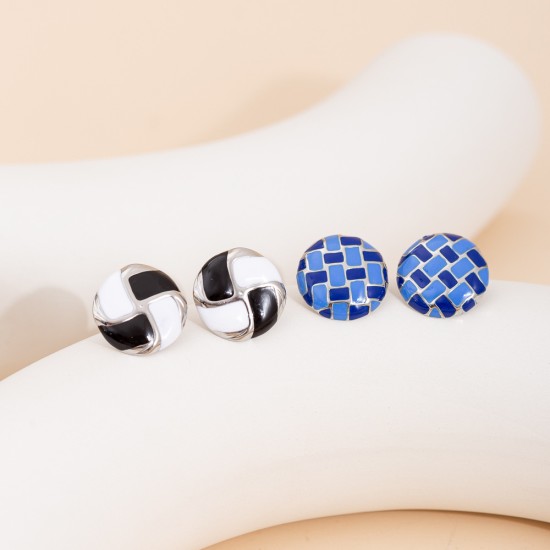 Half spherical drip oil stainless steel ear buckle