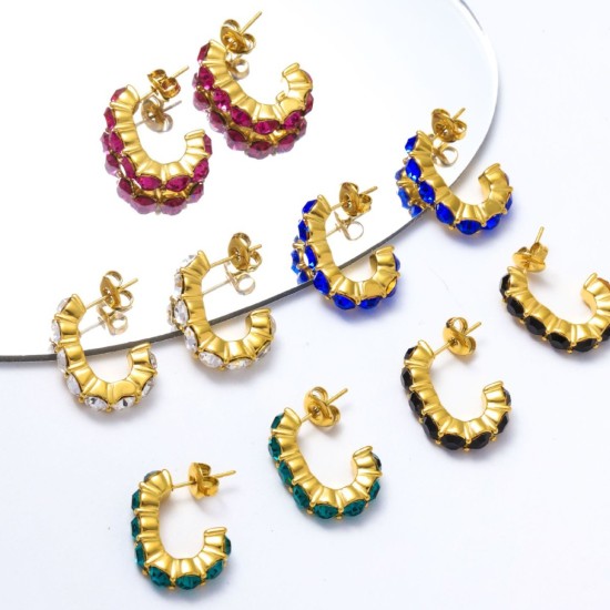 Irregular geometry stainless steel earrings