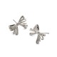 Bow shaped stainless steel earrings