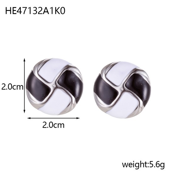 Half spherical drip oil stainless steel ear buckle