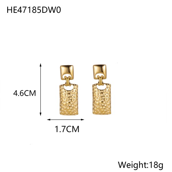 Tail pendant stainless steel earrings