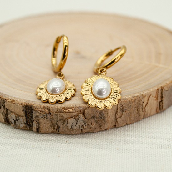 Sunflower stainless steel earrings