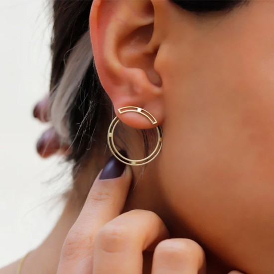 Round stainless steel earrings