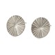 Round plate fan-shaped car flower stainless steel earrings