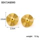 Concave convex straw hat stainless steel earrings