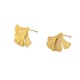 Ginkgo leaf stainless steel earrings