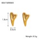 Conch metal textured stainless steel plated earrings