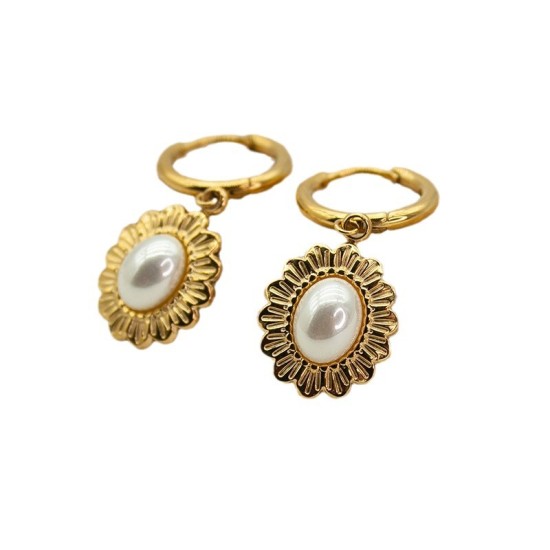 Sunflower stainless steel earrings