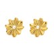 Flower shaped pearl stainless steel earrings