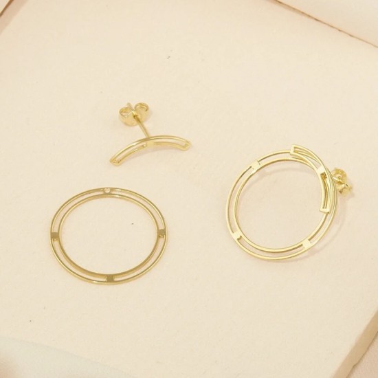 Round stainless steel earrings