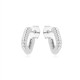 C-shaped threaded stainless steel earrings