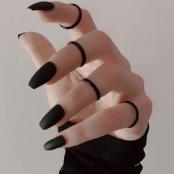 Black stainless steel ring