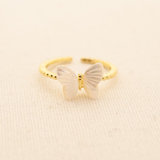 Butterfly stainless steel ring