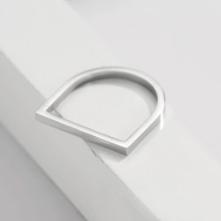 Stainless steel D-letter ring