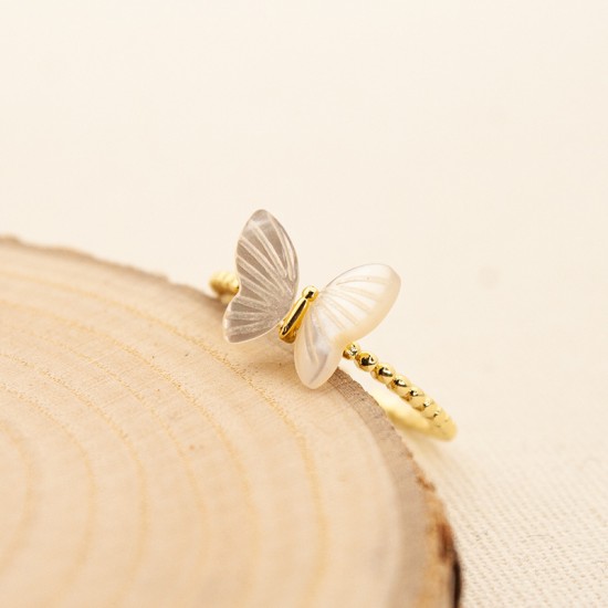 Butterfly stainless steel ring