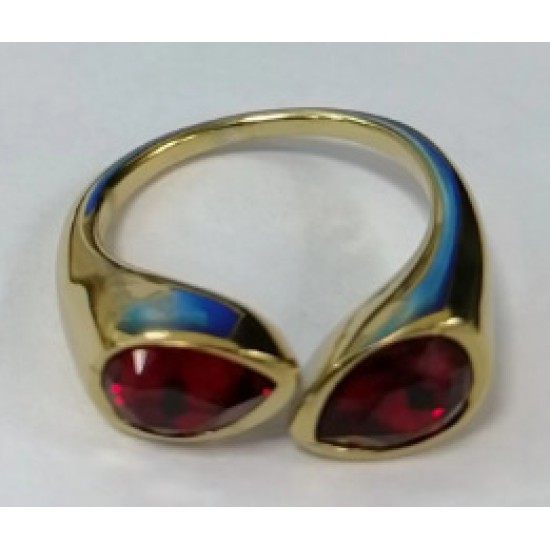 Colored Diamond Stainless Steel Ring