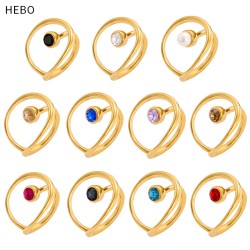 Stainless steel colored zircon ring